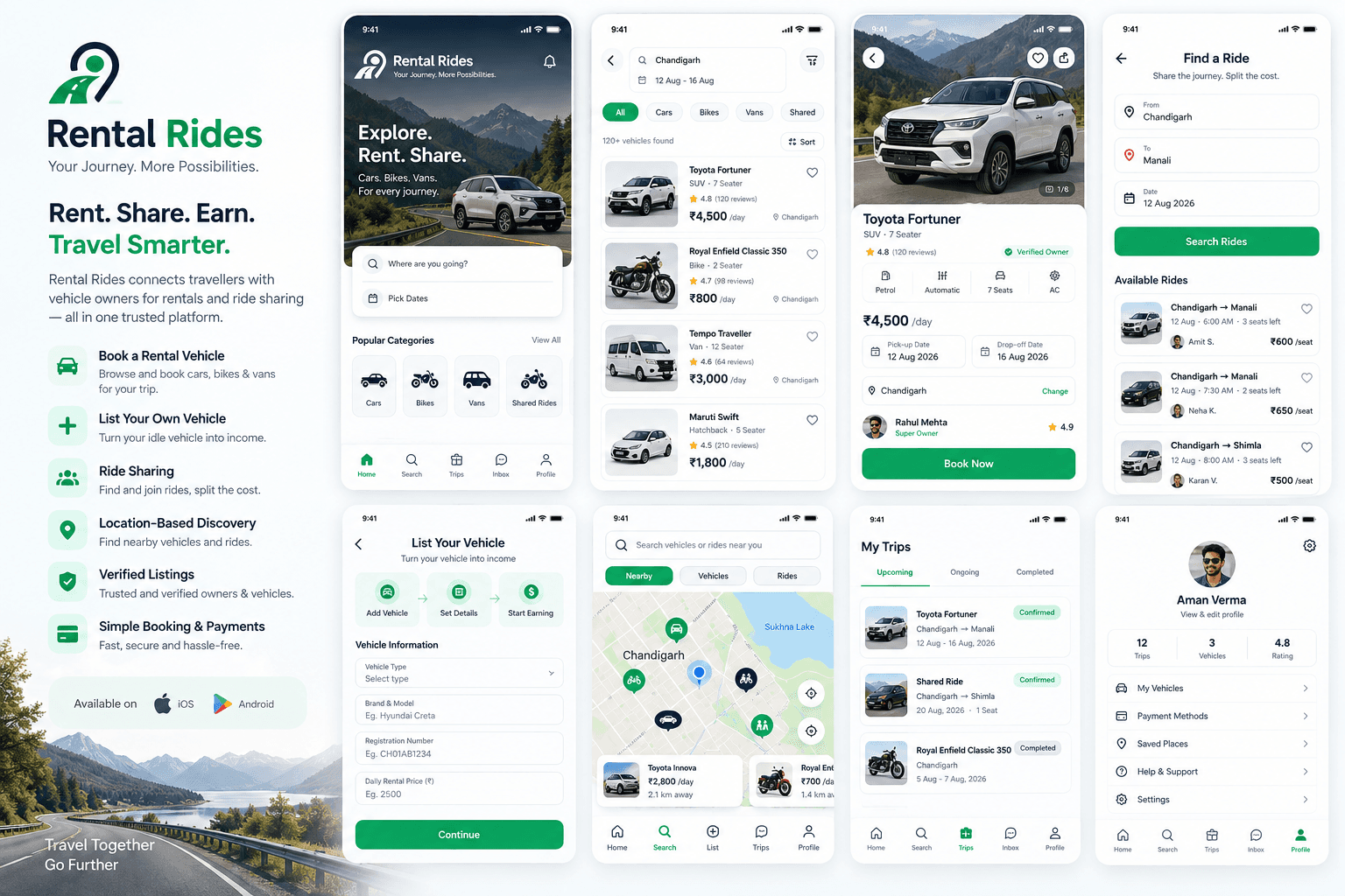 Rental Rides screenshots